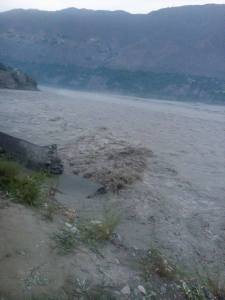 River cutting Chitral-Mastuj road at Denin ChitralToday